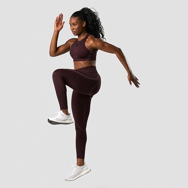Impact Seamless V-shape Tights, Burgundy, M Impact Seamless V-shape Tights, Burgundy