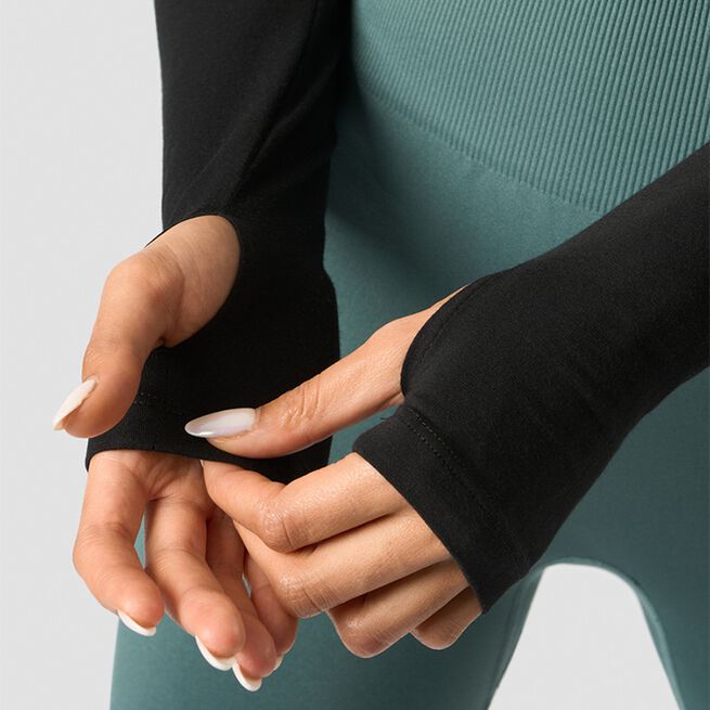 ICIW Define Cropped Adjustable Long Sleeve, Black Define Långarmad Tröja Svart