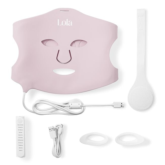 Lola Glow Led Mask Pink Glow Led Ansiktsmask Rosa