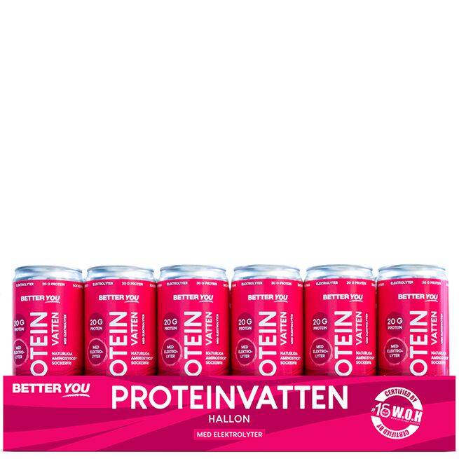 24 x Proteinvatten Elektrolyt 330 ml Hallon 24 x Proteinvatten Elektrolyter 330 ml Hallon