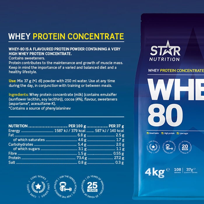 Whey-80 Vassleprotein 4 kg double_rich_chocolate