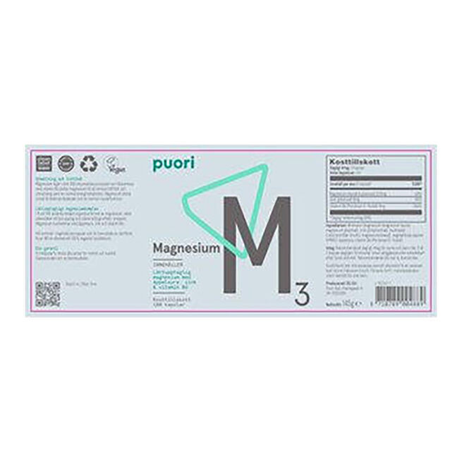 Magnesium & Zink Vegan M3 180 kapslar Magnesium & Zink Vegan M3 180 kapslar