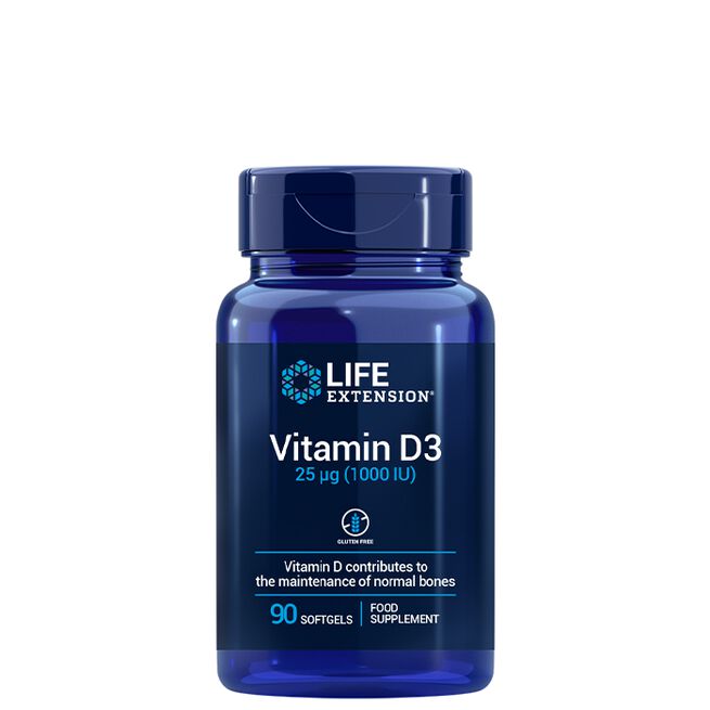 Life Extension Vitamin D3, 90 softgels Vitamin D3 90 mjuka kapslar