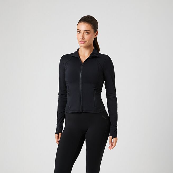 Borg Soft Zip Midlayer, Black Beauty, L Borg Soft Zip Tröja Svart