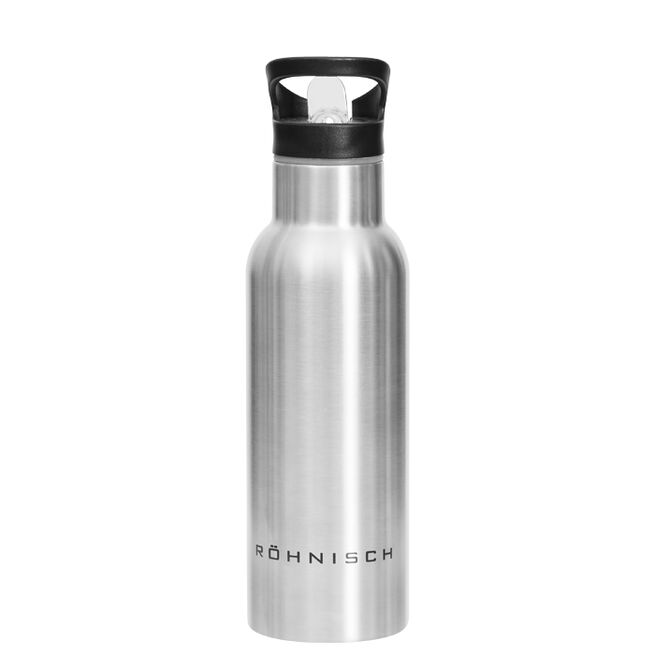 Röhnisch Straw Water Bottle, Silver Vattenflaska Silver 500 ml