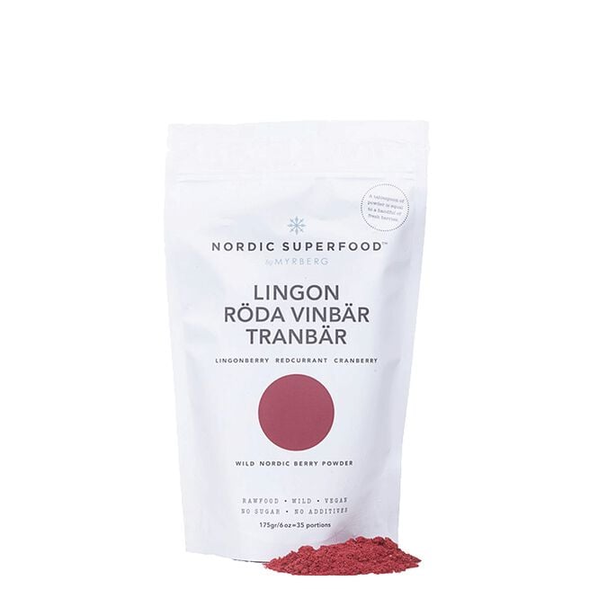 Bärpulver Lingon Röda Vinbär & Tranbär 80 g Bärpulver Lingon Röda Vinbär & Tranbär 80 g