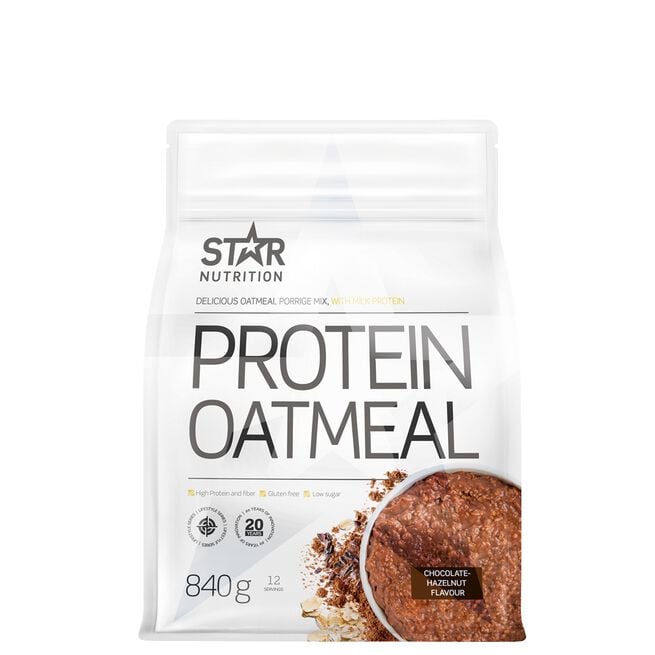 Protein Oatmeal, Chocolate Hazelnut, 840g  Proteingröt Glutenfri 840 g Chocolate Hazelnut (NEW)