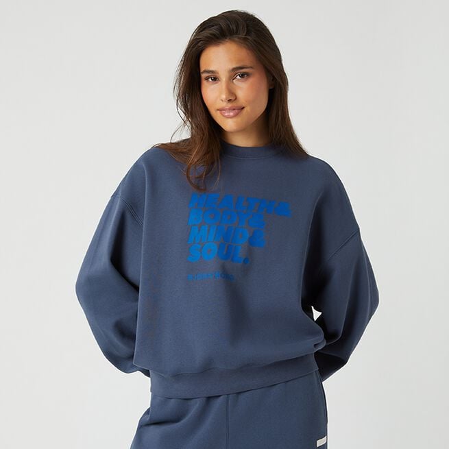 Björn Borg Studio Oversized Crew, Nightshadow Blue Studio Oversized Tröja Blå