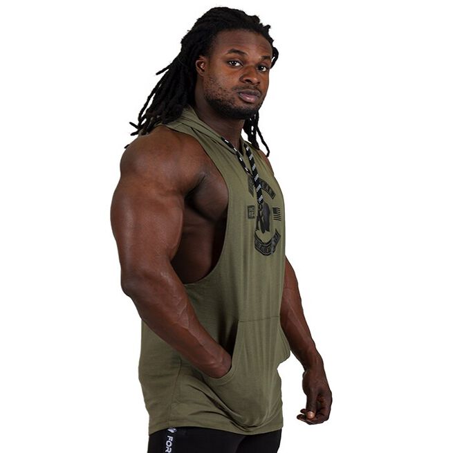 Lawrence Hooded Tank Top, Army, S  Lawrence Hooded Tank Top, Army