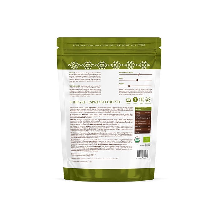 L&aring;gsyrlig Shiitake specialkaffe Espressomald EKO 227g