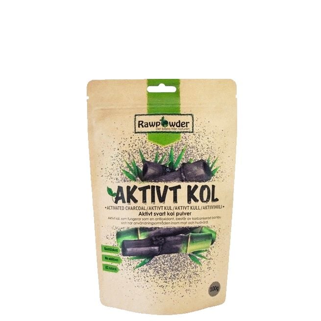 Rawpowder Aktivt Kol Pulver, 100 g