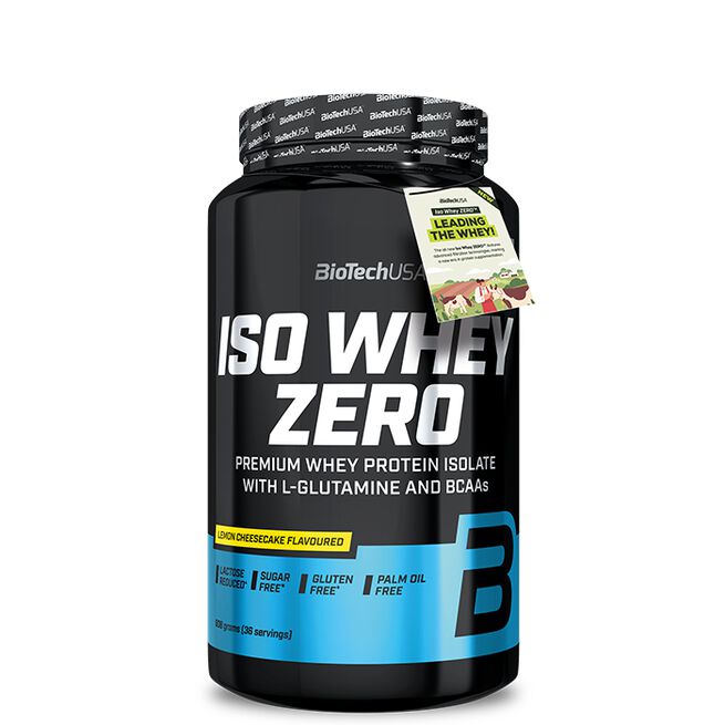 Biotech Iso Whey Zero 908 g Lemon Cheesecake Iso Whey Zero Laktosreducerat Vassleproteinisolat 908 g Lemon Cheesecake