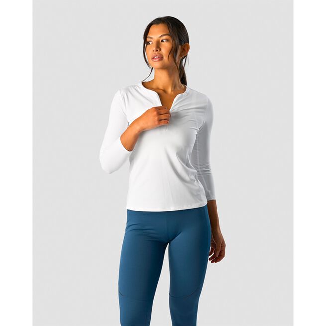Charge Zipper 7/8 Sleeve Wmn, White, XS Charge Zipper 7/8 Sleeve Wmn, White