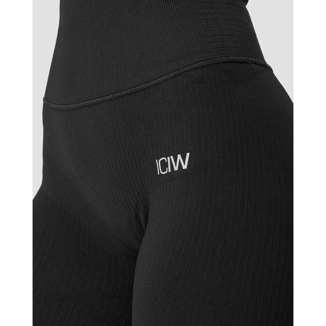 Ribbed Define Seamless Pocket Biker Shorts, Black  Ribbed Define Seamless Pocket Biker Shorts, Black