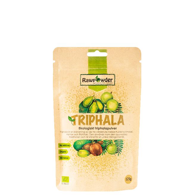 Triphala, Ekologiskt Triphala pulver, 125 g 