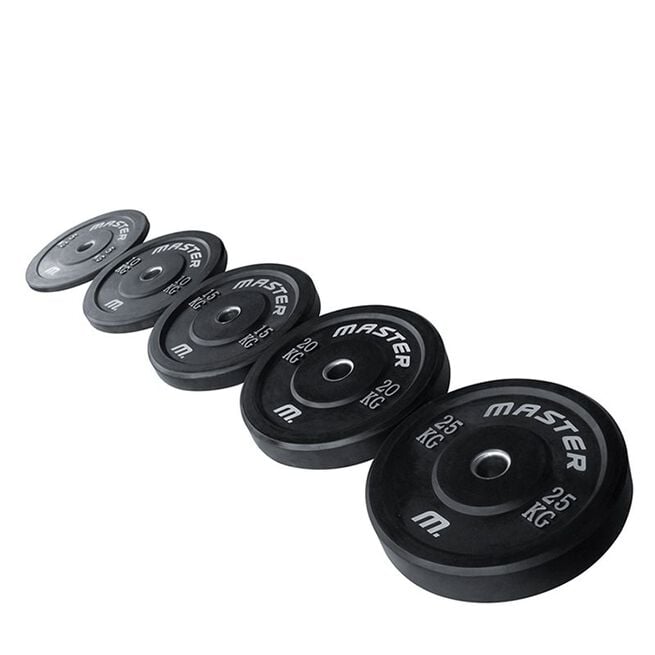 Master Fitness Bumpers plate set 150 kg Viktskivor Paket Gummi 150 kg