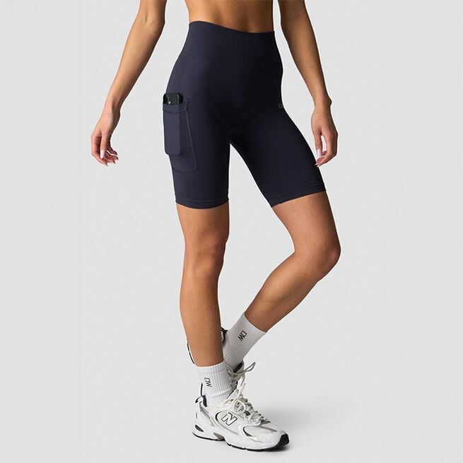 Define Seamless Pocket Biker Shorts, Navy, L  Define Cykelshorts Marinblå