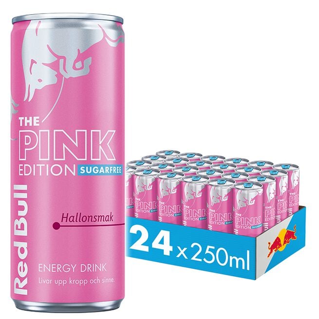 24 x Red Bull Energidryck, 250 ml, Sockerfri pink Edition 24 x Red Bull Energidryck, 250 ml, Sockerfri pink Edition Sugarfree Pink Edition