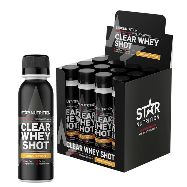 12 x Clear Whey Protein Shot, Citrus  12 x Clear Whey Vassleprotein Shot 100 ml Citrus