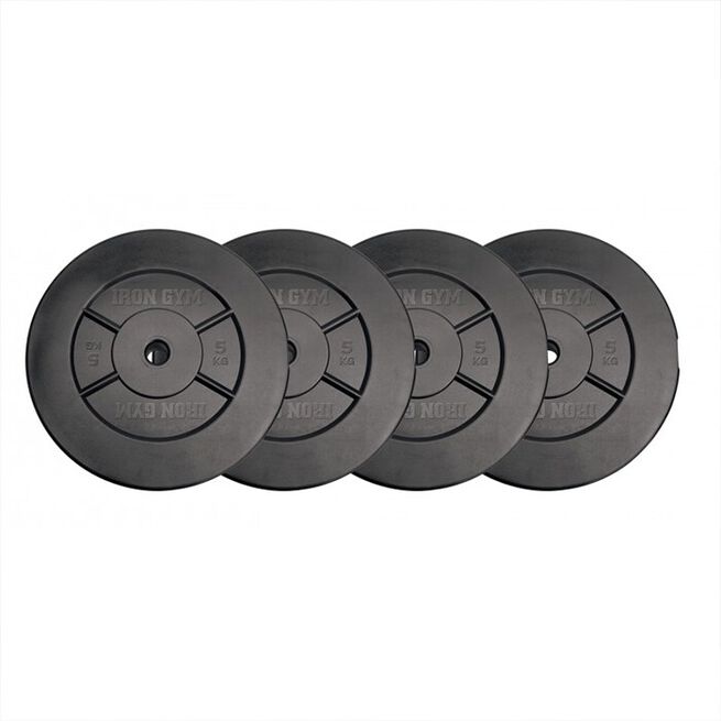 Iron Gym 20kg Plate Set, 5kg x 4 (Add ons) Viktskivor Paket 20 kg 25 mm 4 x 5 kg