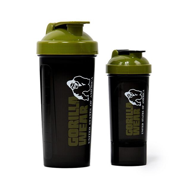 Shaker XXL 1000 ml, Black/Army green  Shaker XXL Svart/Grön 1000 ml
