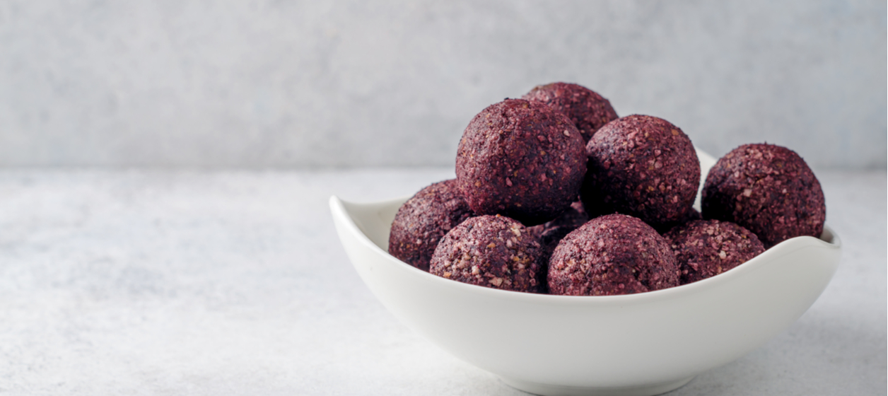 Rödbetsbollar med superfruit Rödbetsbollar med superfruit