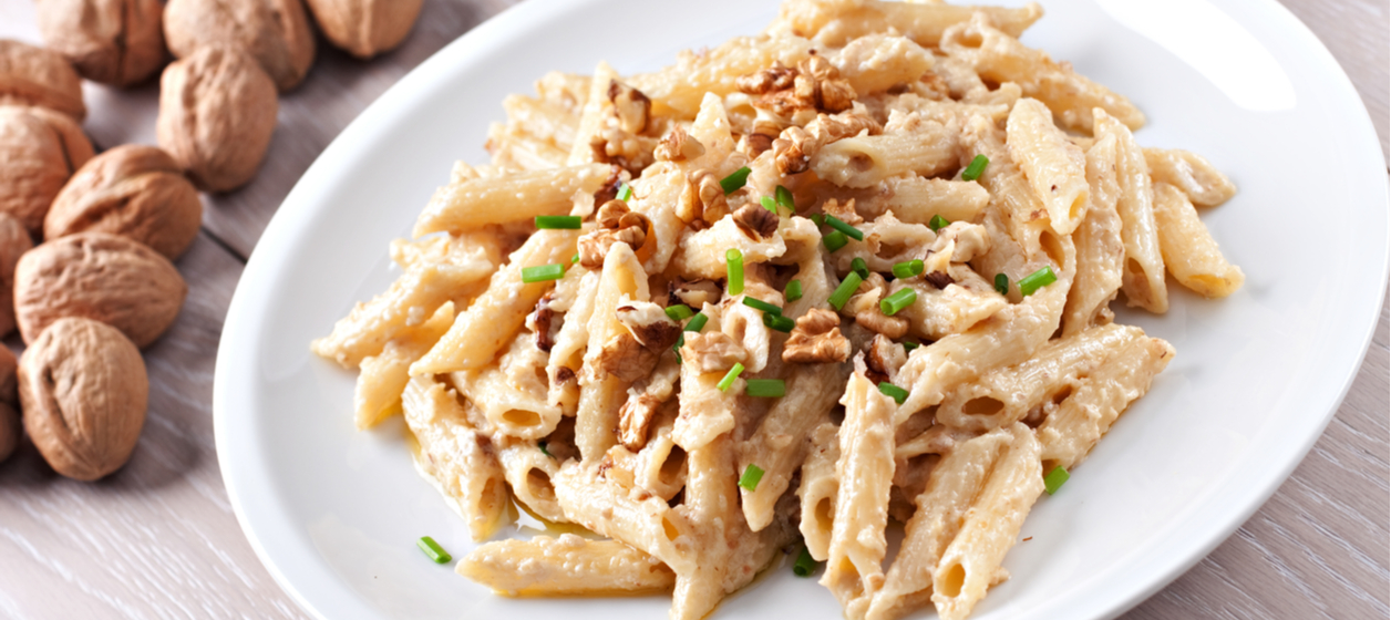 Pasta med valnötter och parmesan 