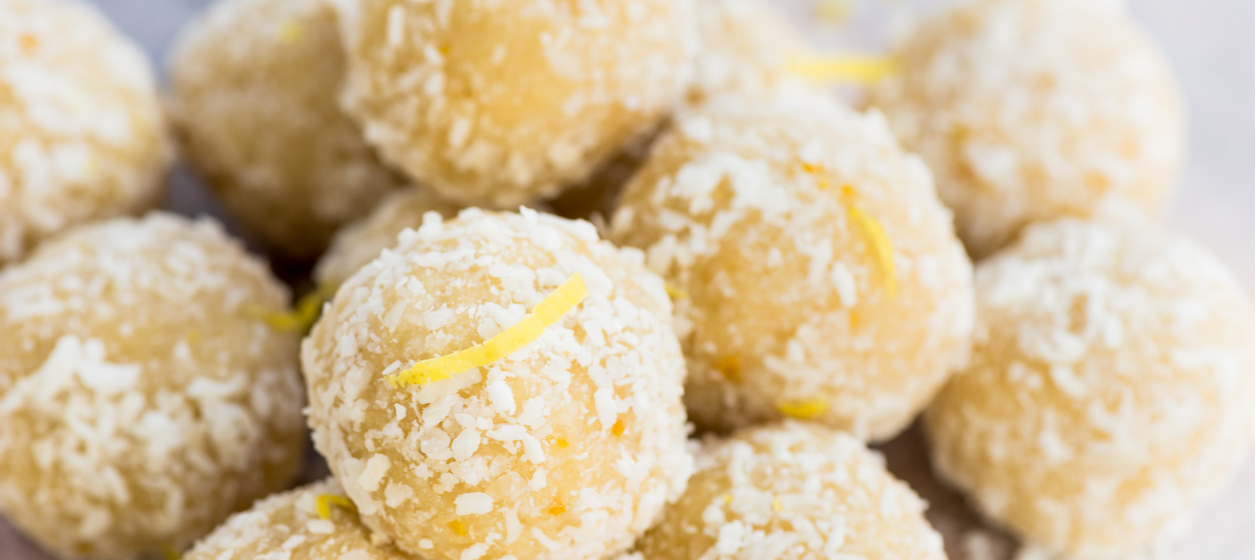 Raw balls med smak av citron