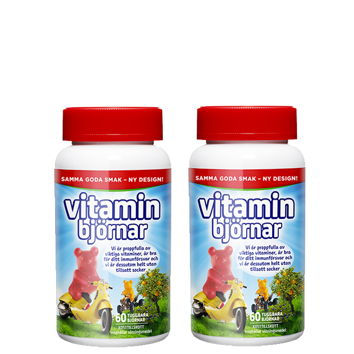 2 x Active Care Vitaminbjörnar, 60 tabletter
