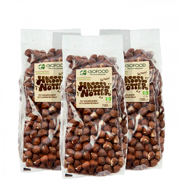 Bild av 3 x Hasselnötter, 750 g