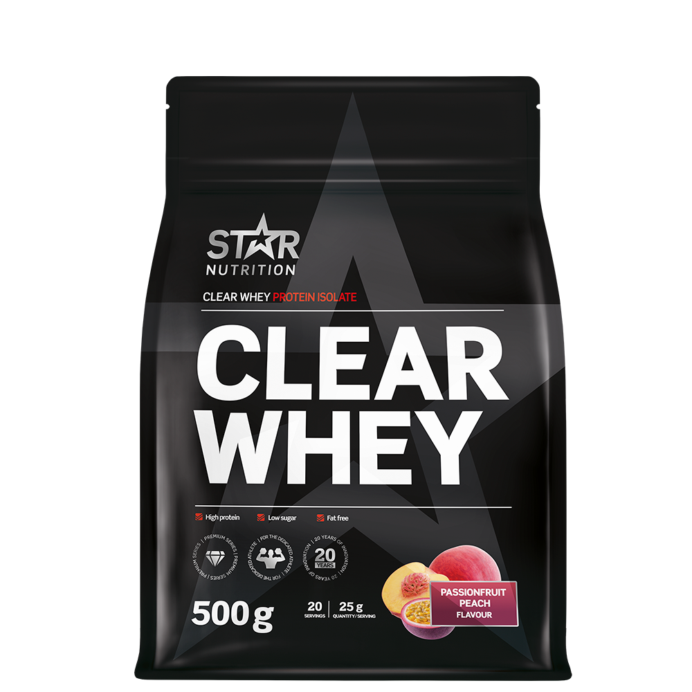 Clear Whey Vassleprotein 500 g passionfruit_peach