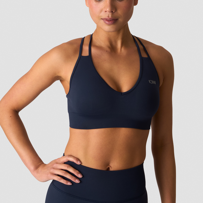 Define Seamless V-ringad Sport-bh Mörkblå