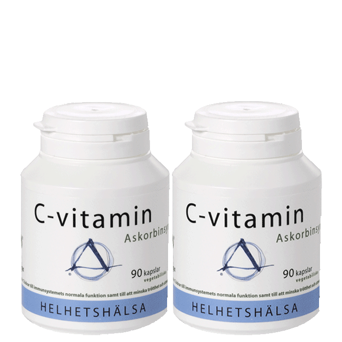 2 x C-vitamin askorbinsyra,90 kapslar