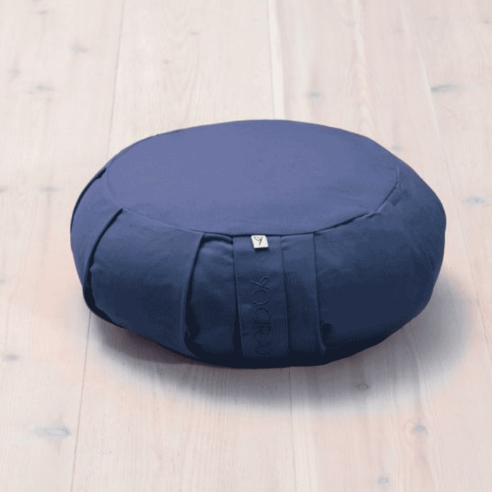 Meditation Cushion Round, Blueberry Blue