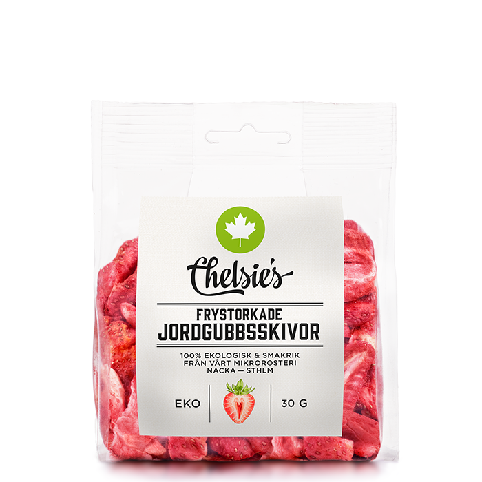 Frystorkade Skivade Jordgubbar 30 g