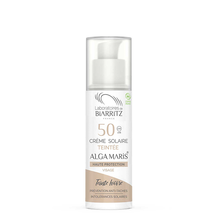 Tonad Solskyddskräm för Ansiktet ivory SPF50 50 ml