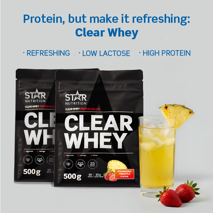 Clear Whey Vassleprotein 500 g strawberry_pineapple