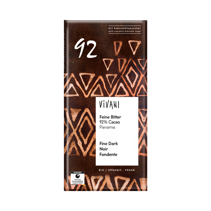 Mörk Choklad 92% med Kokossocker Ekologisk 80g