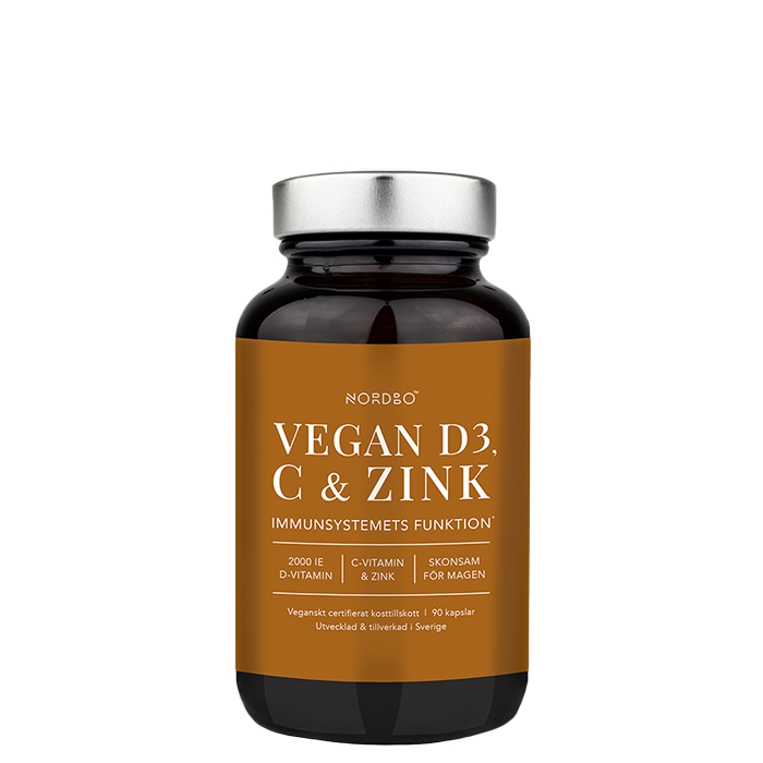 Vegan D3 C-vitamin & Zink 90 kapslar