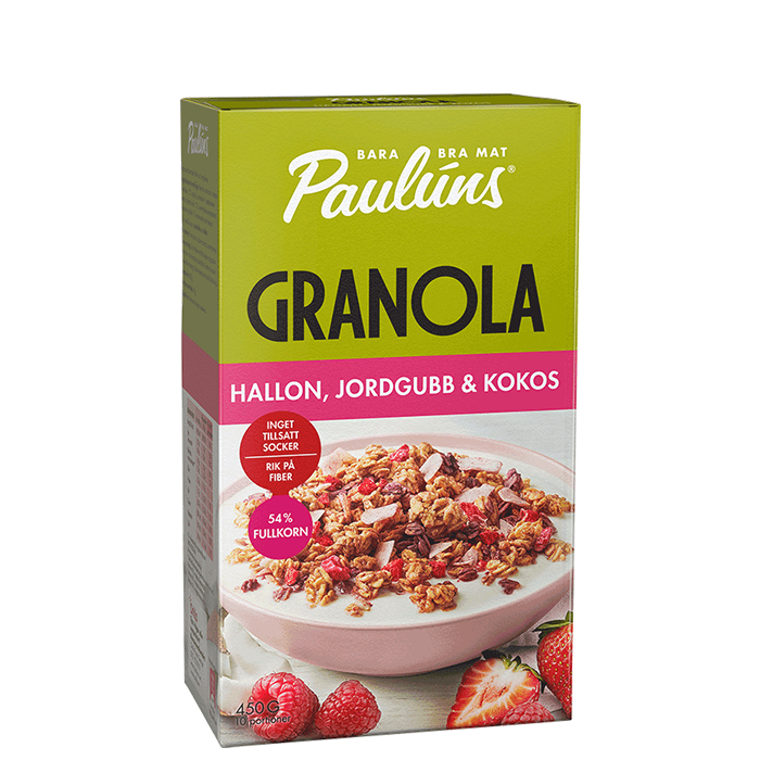 Granola Hallon Jordgubb Kokos 450 g