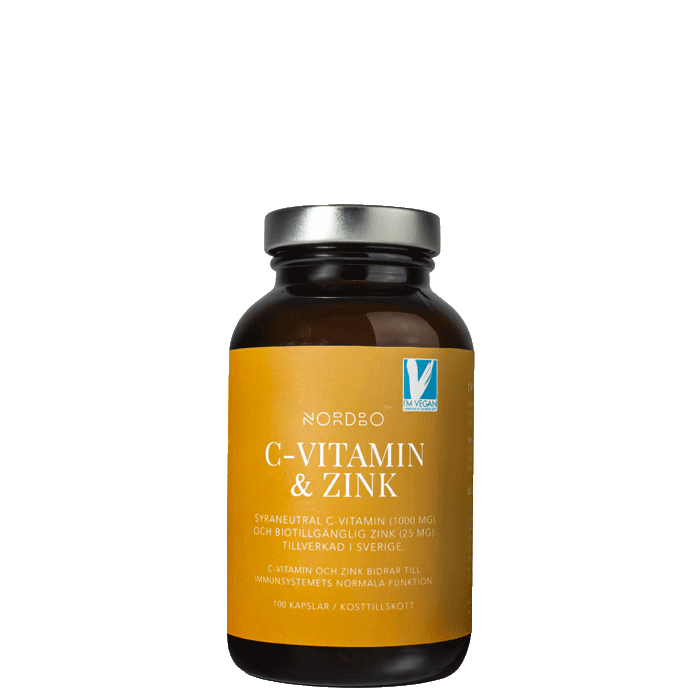 Bild av Nordbo C-vitamin & Zink, 100 kapslar
