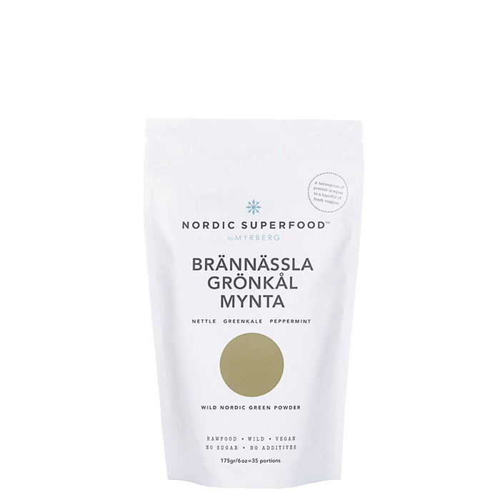 Bärpulver Brännässla Grönkål Mynta 80 g