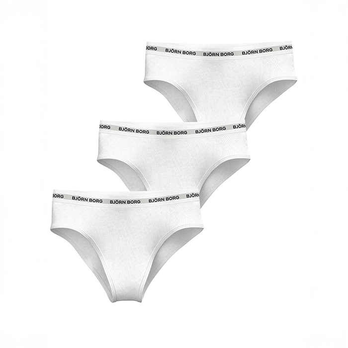 Logo Highwaist Brief 3p, Svart