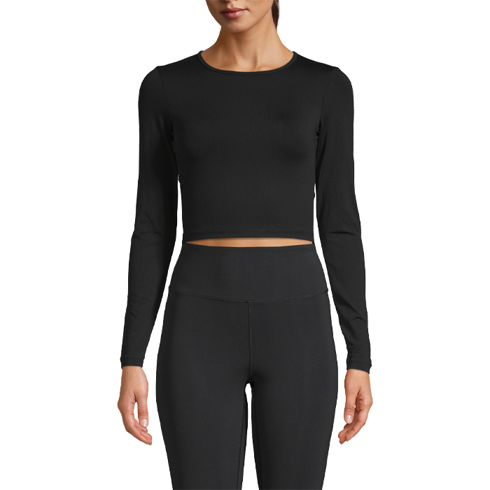 Crop Long Sleeve, Black - Casall Sportswear
