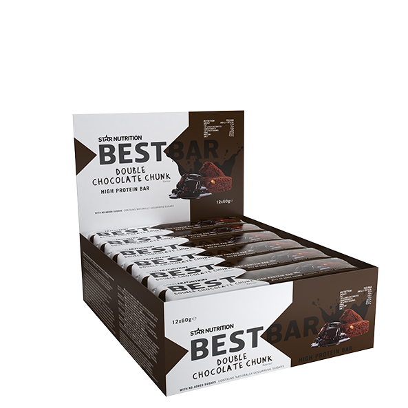 Bild av 12 x Best Bar, 60 g, Double Chocolate Chunk - Kort Datum