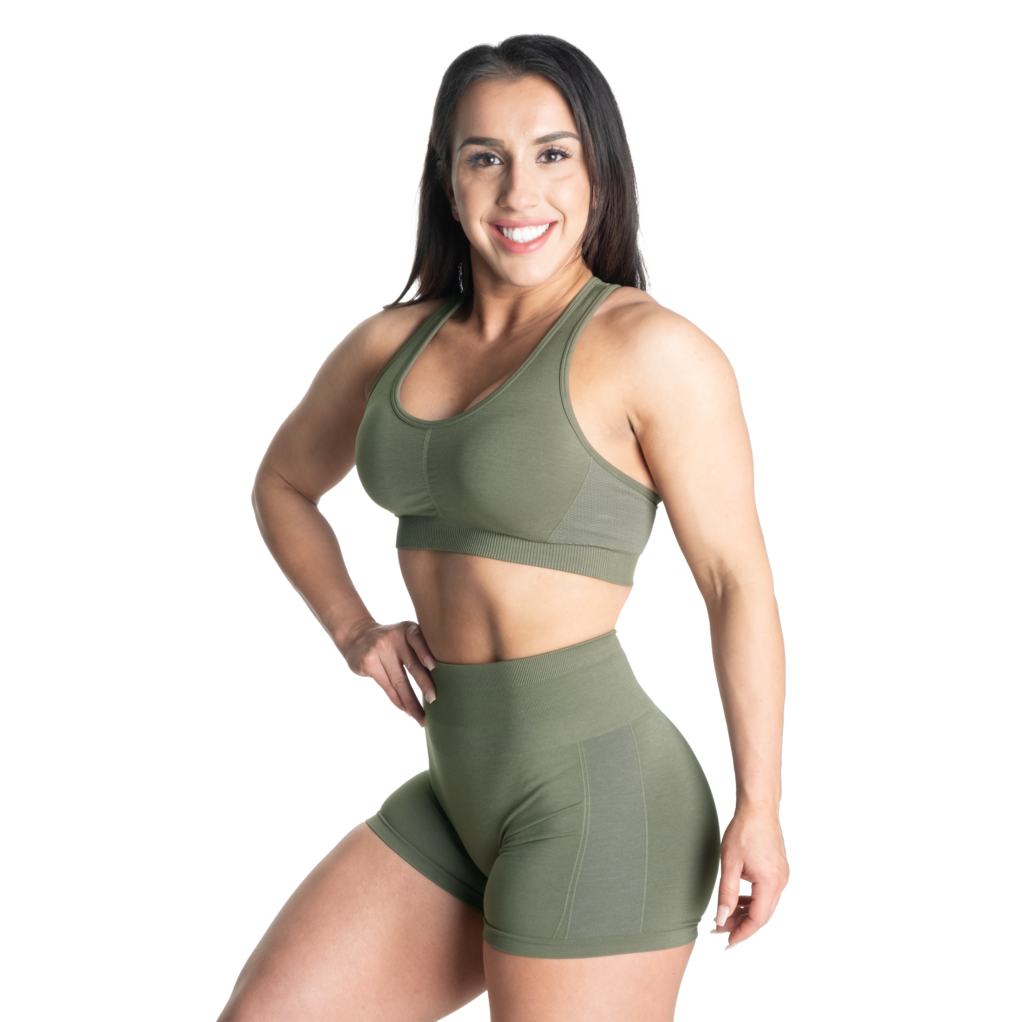 Scrunch Sports Bra, Washed Green - Better Bodies