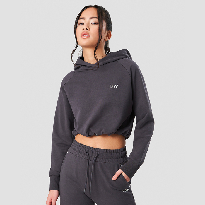 Bild av Adjustable Cropped Hoodie, Graphite