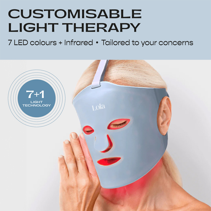Glow LED Ansiktsmask Bl&aring;