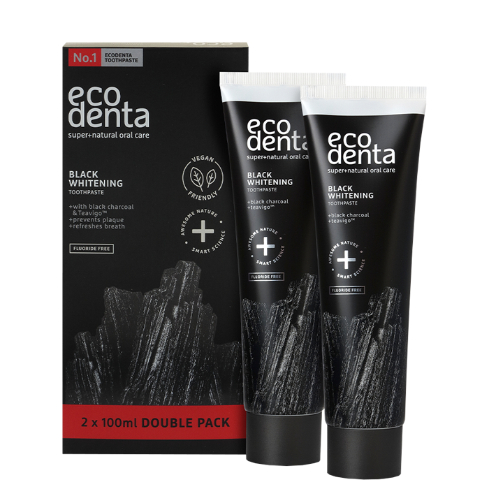 Expert Line Black Whitening Charcoal Tandkräm 2x100ml
