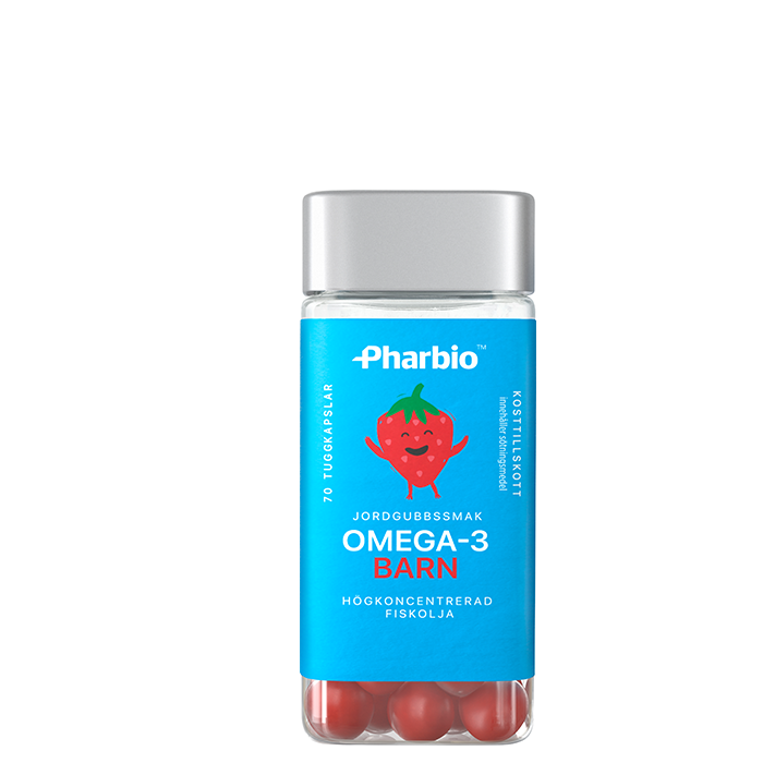 Omega-3 Barn Jordgubb 70 tuggkapslar